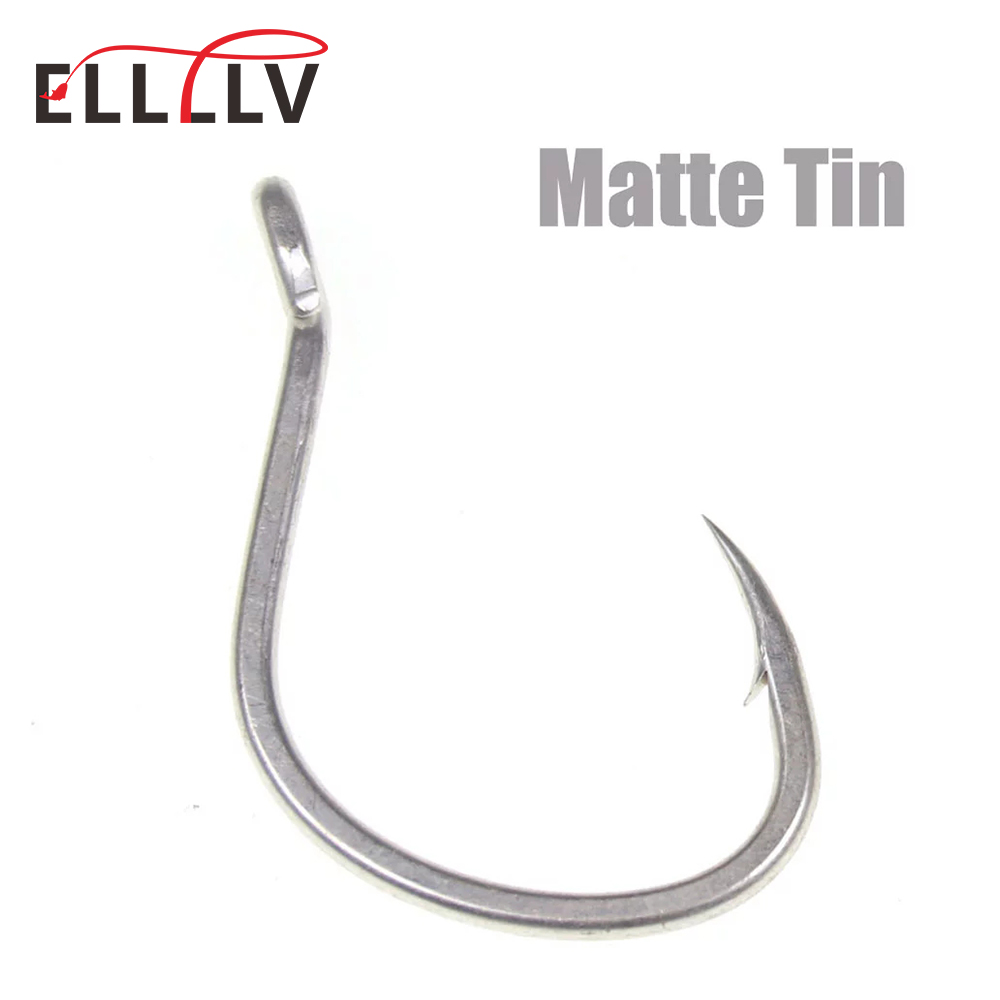Fishing Hook Offset - 10 sztuk matowe cyny antykorozyjne haczyki
