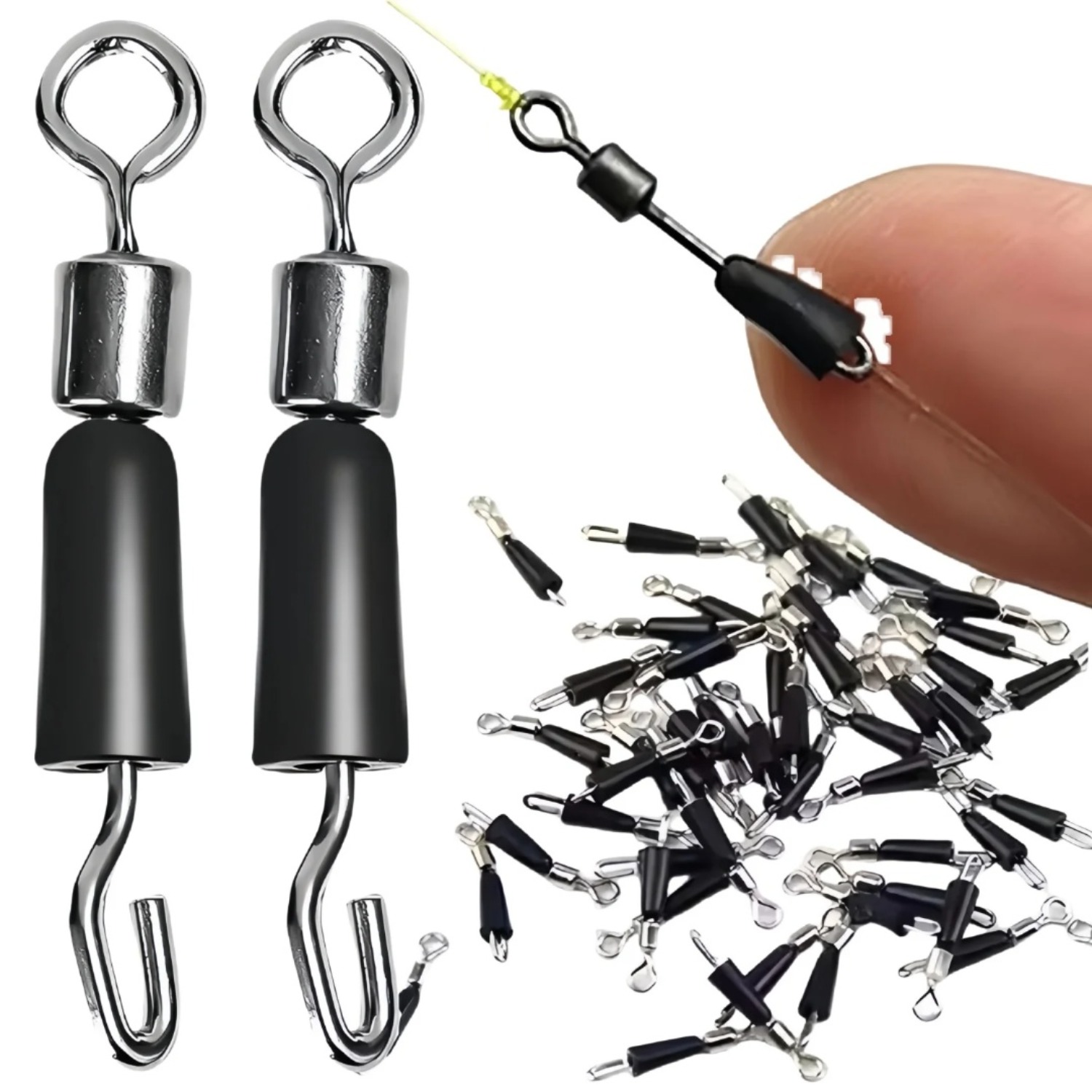 Fishing Hook Stainless Steel - 50 szt. Krętliki do szybkiej wymiany