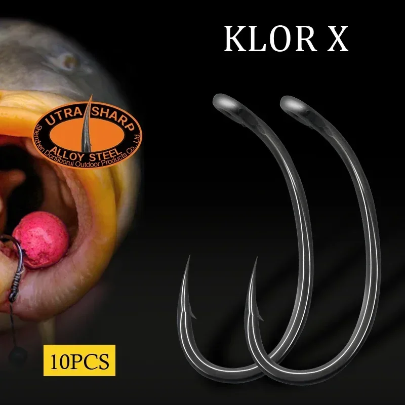 Fishing Hook Barbless - 10 szt. Haczyk wędkarski karpiowy zakrzywiony