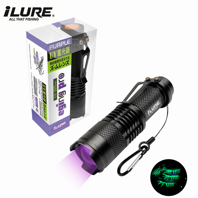 Fishing Hook Jig - Mini latarka UV 395nm ultrafioletowa przynęta