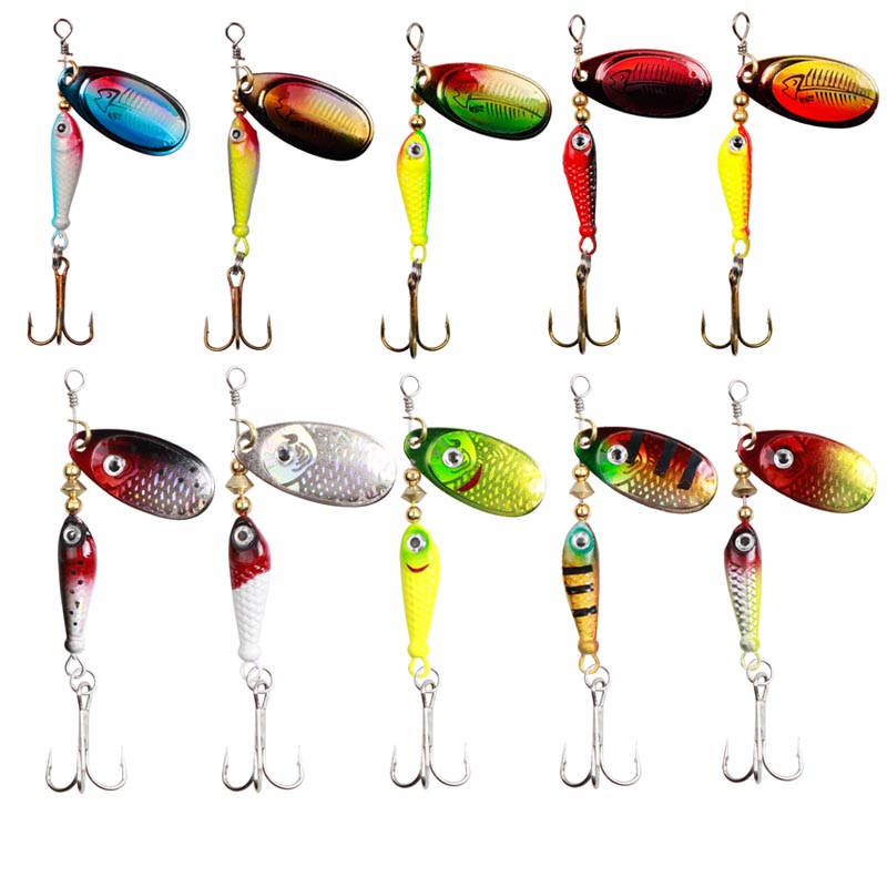 Fishing Hook Treble - 10 sztuk/zestaw przynęty obrotowe 9.1g 7cm