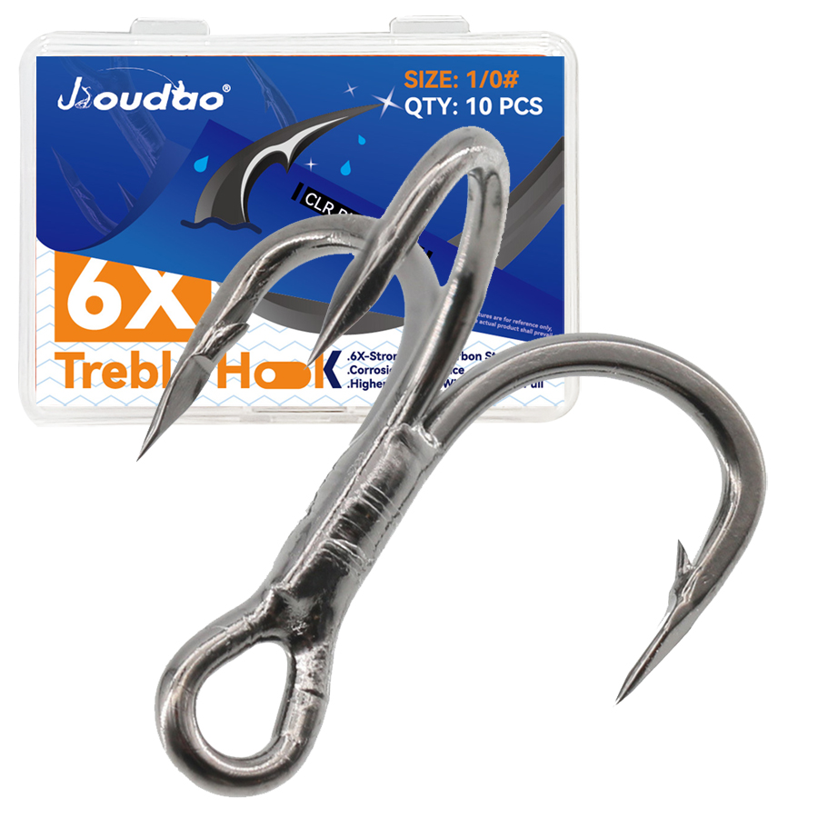 Fishing Hook Offset - 6X Kotwica wędkarska 10 szt. Potrójna