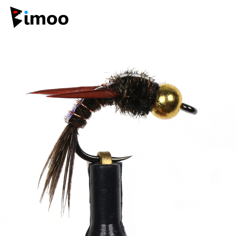 Fishing Hook Barbless - Bimoo 8szt Brass Beadhead Evil Weevil