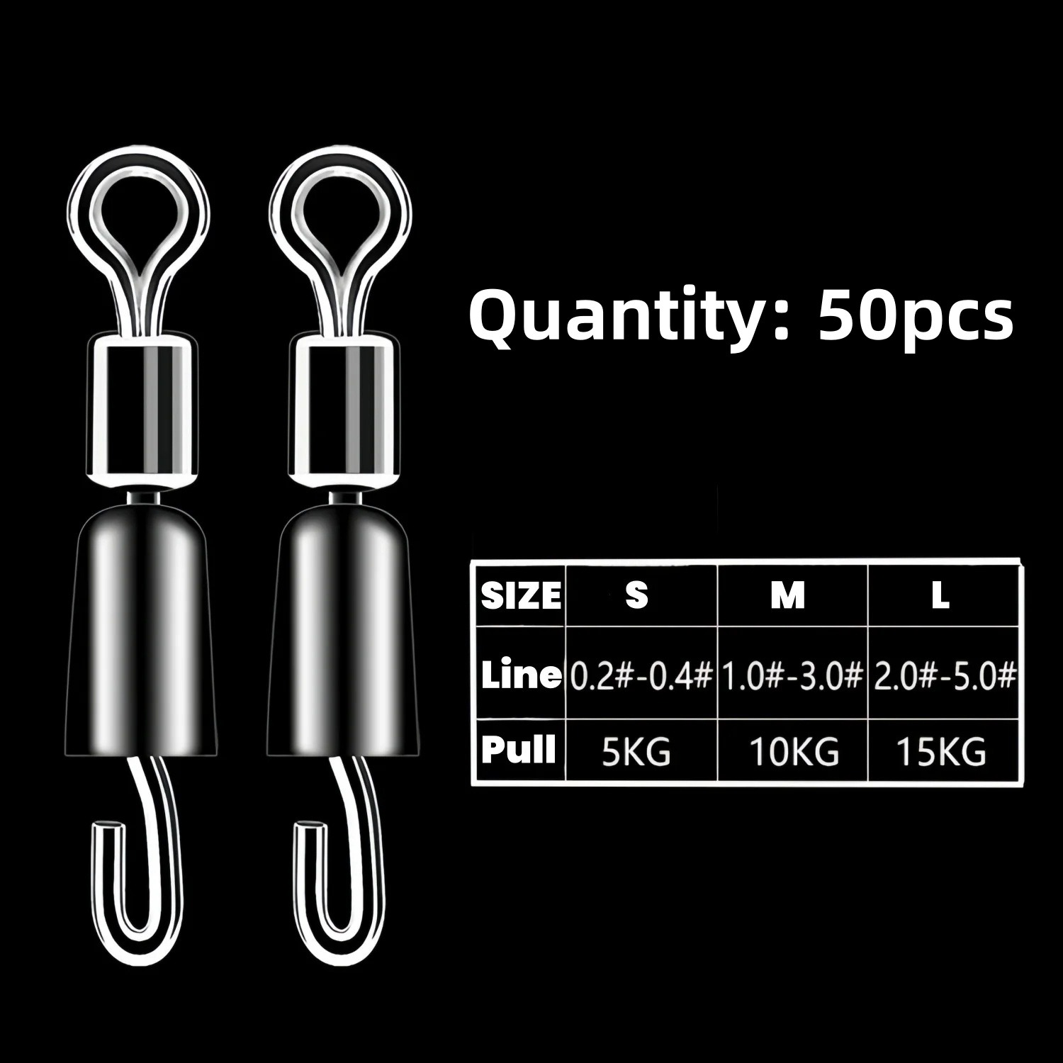 50 szt. Krętliki do szybkiej w – Fishing Hook Stainless Steel recenzja i cena