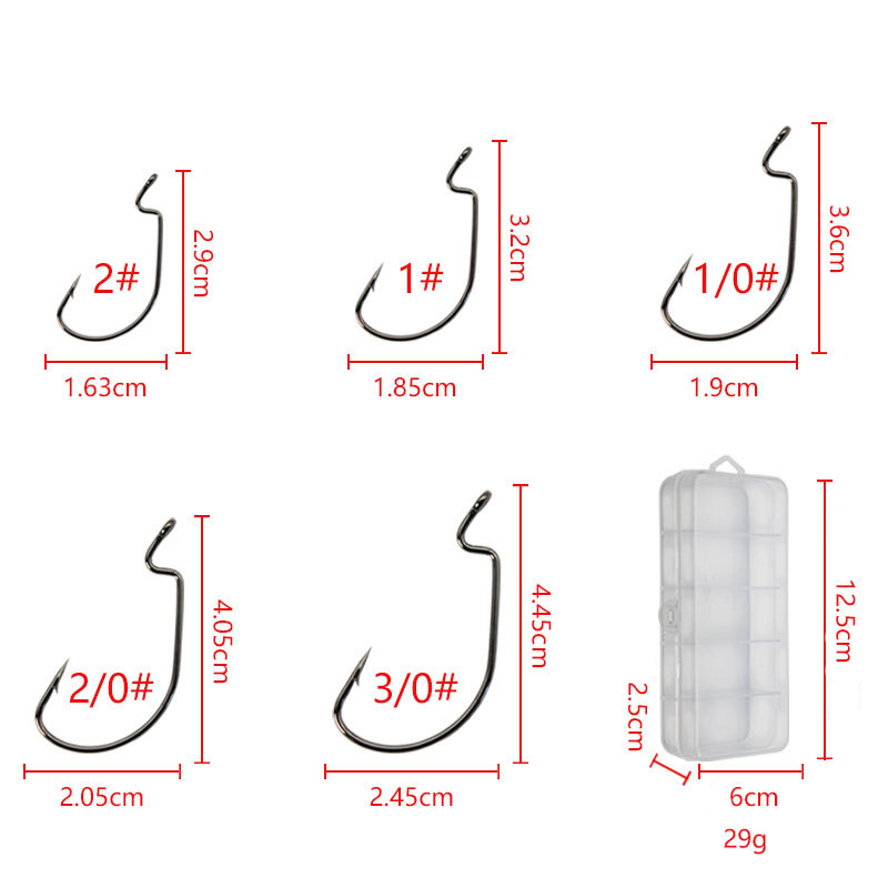 50 sztuk szeroki haczyk ślimak – Fishing Hook Offset recenzja i cena