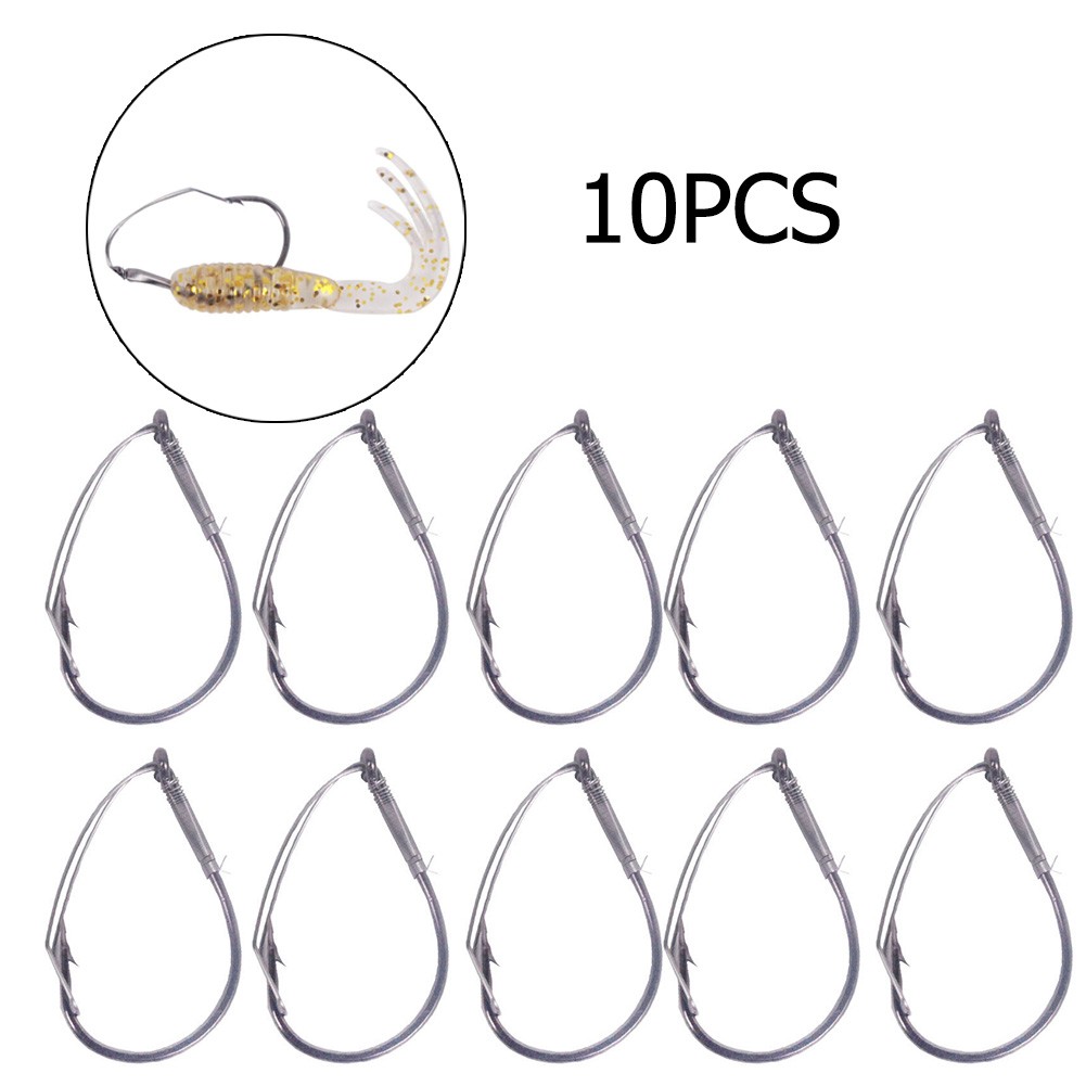 10 sztuk/pudło stal wysokowęgl – Fishing Hook Weedless recenzja i cena