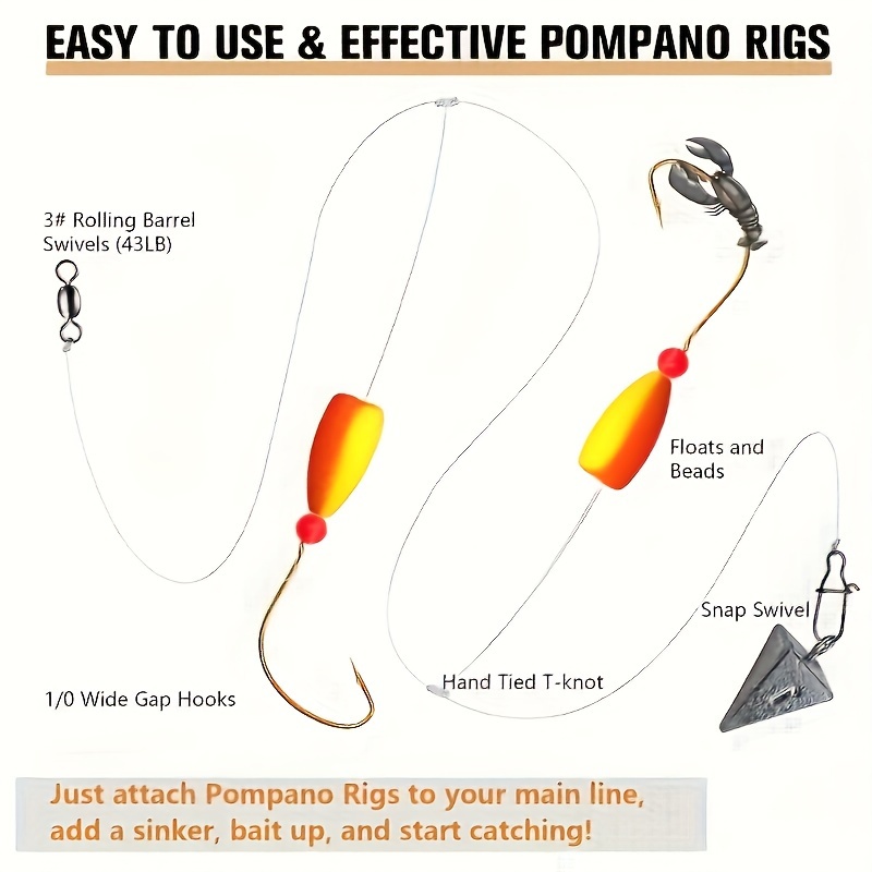 3szt Pompano Rigs Surf Fishing – Fishing Hook Circle recenzja i cena