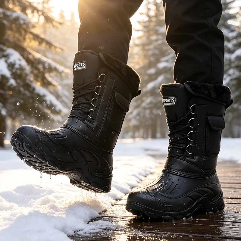 Męskie zimowe buty śniegowce b – Fishing Hook recenzja i cena
