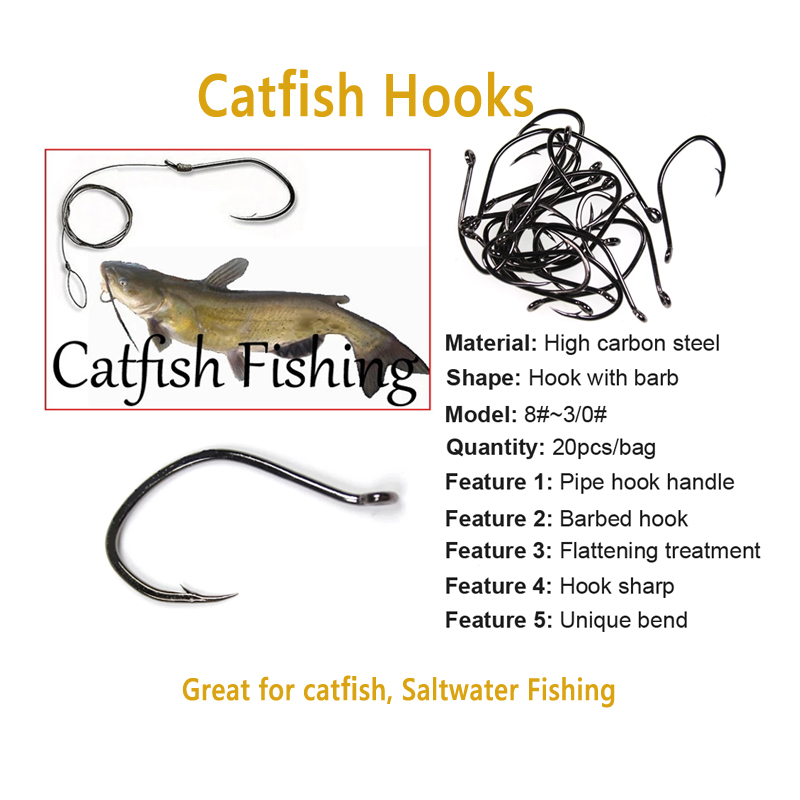 Wifreo 20szt V Shape Catfish H – Fishing Hook Offset recenzja i cena