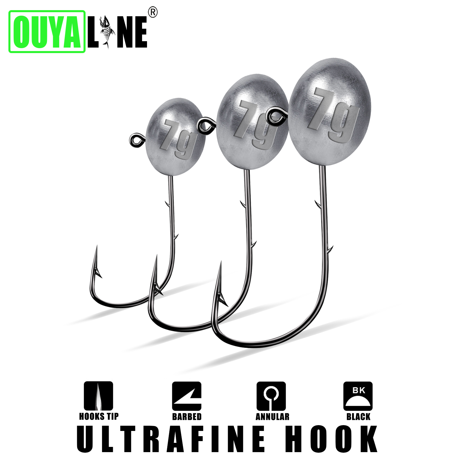 Haczyk z główką jigową 1X Rock – Fishing Hook Offset recenzja i cena